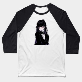 Cute Goth Girl Baseball T-Shirt